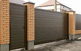 Горизонтальные откатные ворота с калиткой